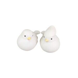 Vintage Ceramic White Bird Figurines Set Of 2 Holiday Christmas Turtle Doves
